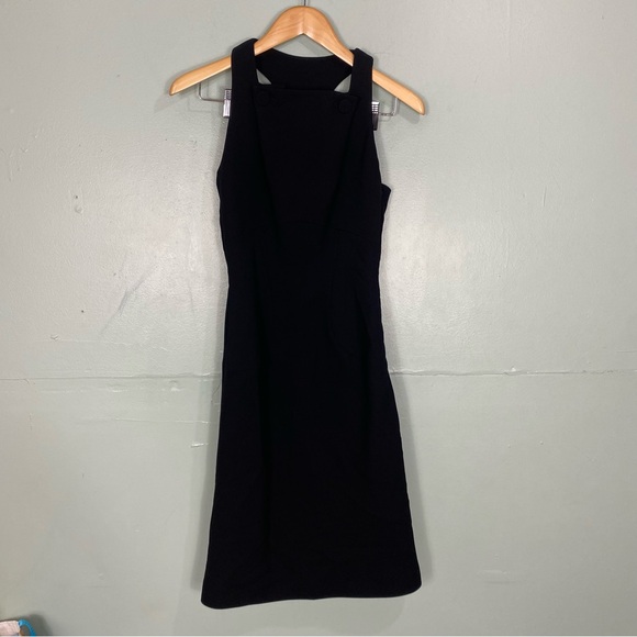 Alaia Dresses & Skirts - Alaia Black‎ Wool Front Button Sleeveless Dress Midi Sz 8
